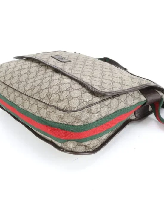 Gucci GG Supreme Sherry Line Leather Shoulder Bag Crossbody Messenger - Picture 5 of 11